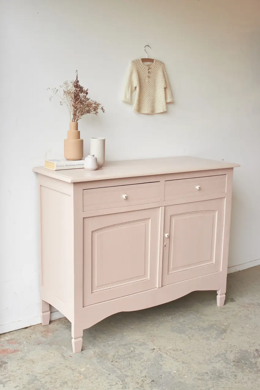 2513---Vintage-commode in-licht-roze-kleur---Firma-Zoethout-02