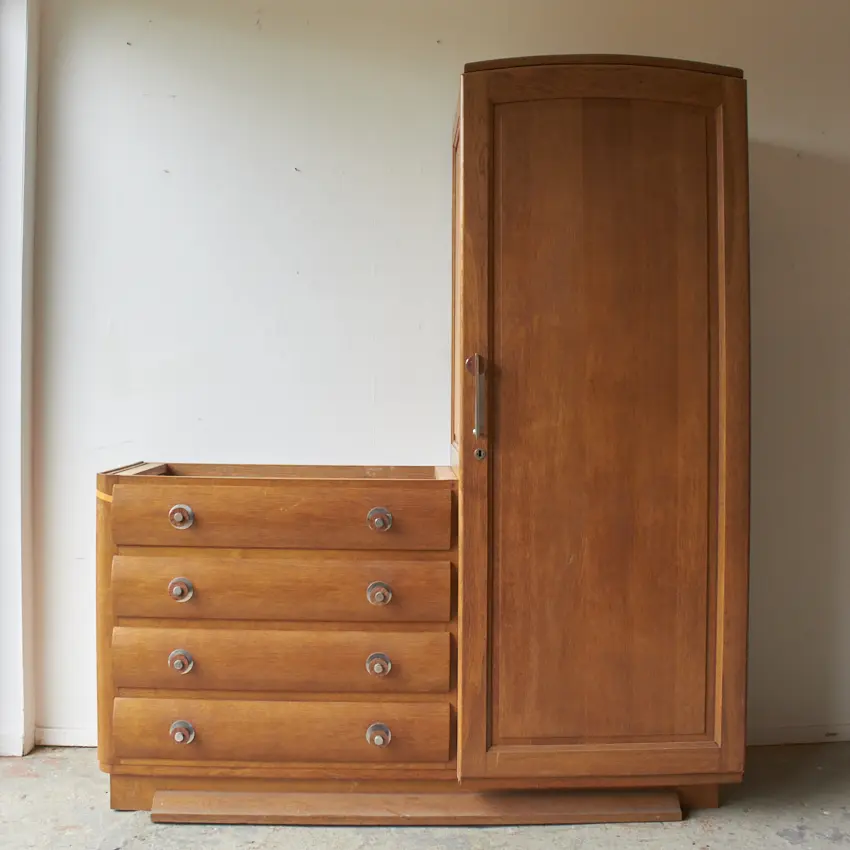 10836-Uniek-vintage-meubel-met-commode-en-kast-met-1-deur-Firma-Zoethout-0