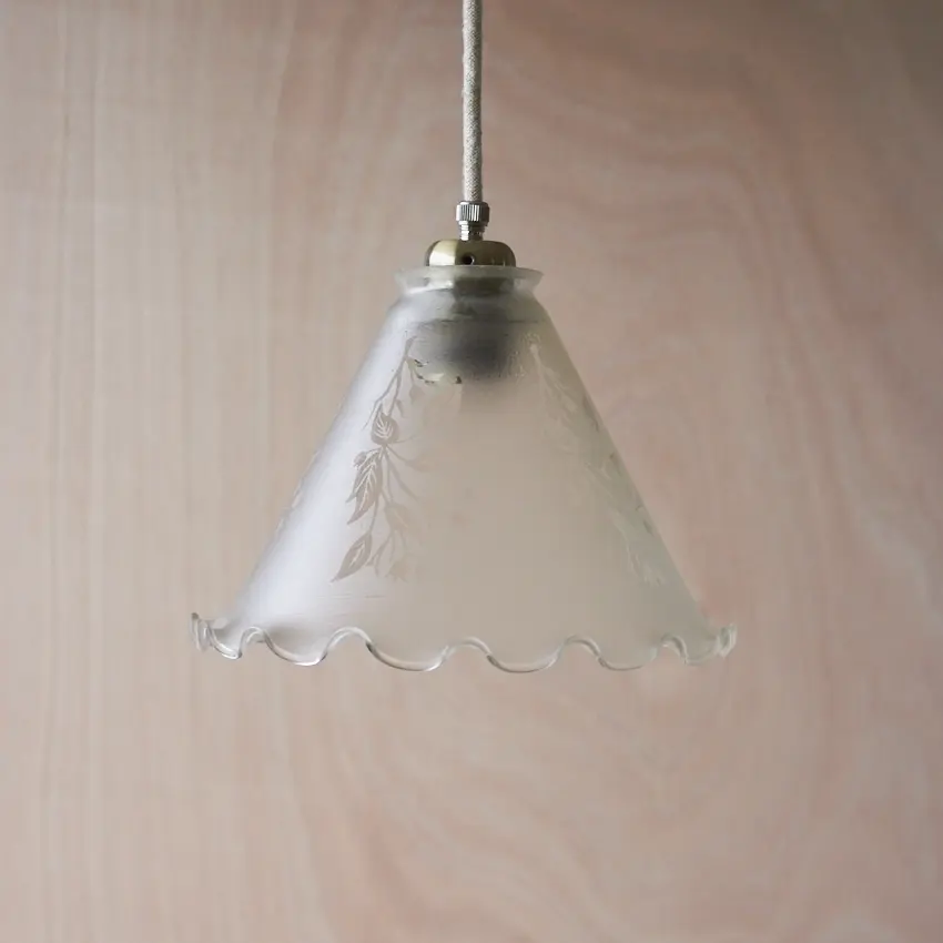 lampje mat glas met bloemenprint 569