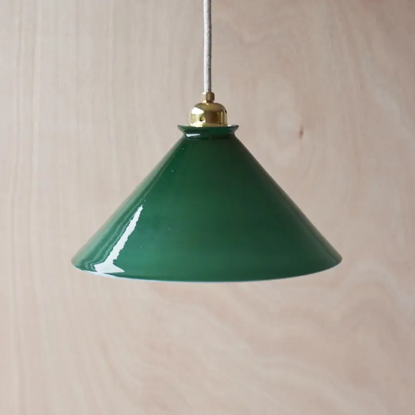 Diep groene glazen hanglamp 578