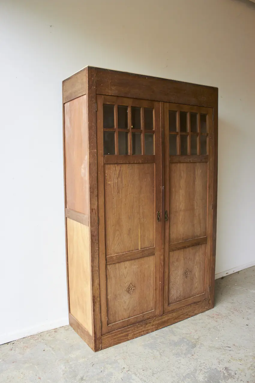 10918---Vintage-houten-meubel-met-geslepen-glas---Firma-Zoethout-02