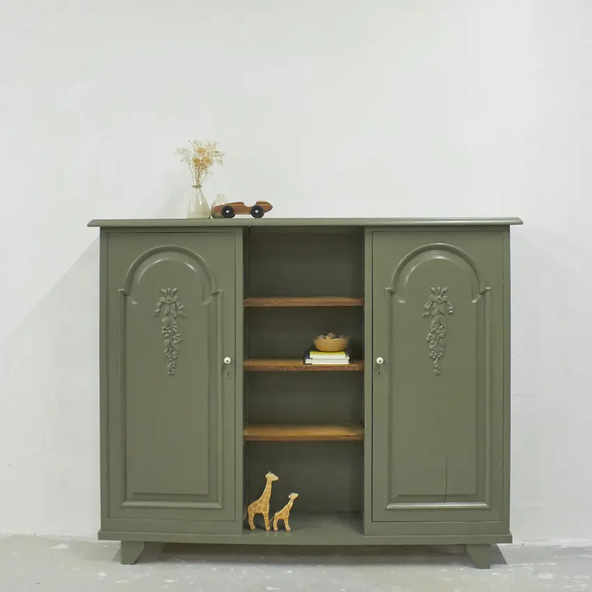 10692 vintage houten speelgoed kast