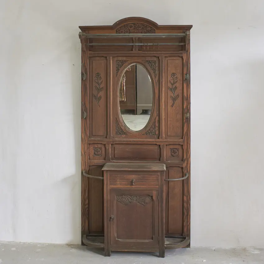 11032 vintage eiken wand meubel