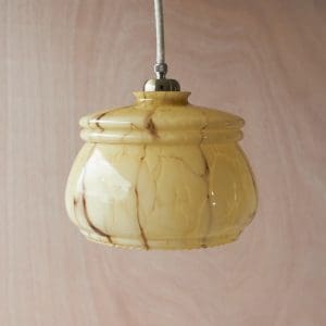 584 klassieke glazen hanglamp met zacht gemarmerd patroon