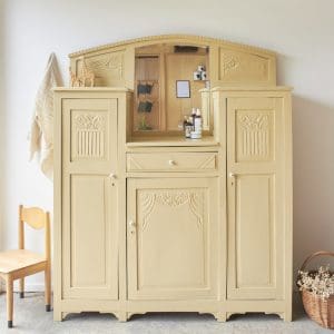 10835-1 prachtig vintage uniek meubel in kamille kleur