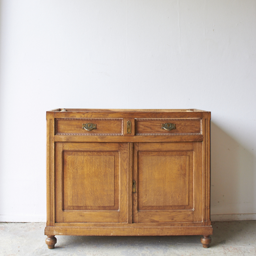 2574 vintage houten commode met paneeldeuren firma zoethout