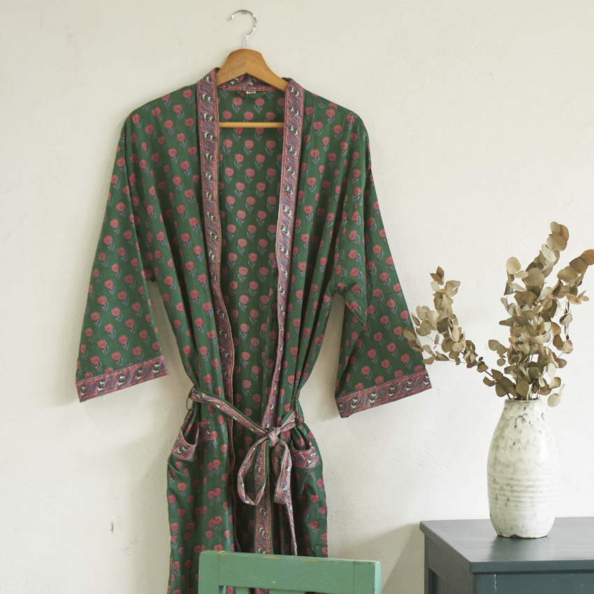 MAJ014 handgemaakte kimono ochtendjas