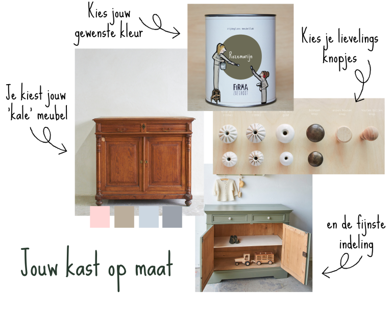 Vintage commode op maat