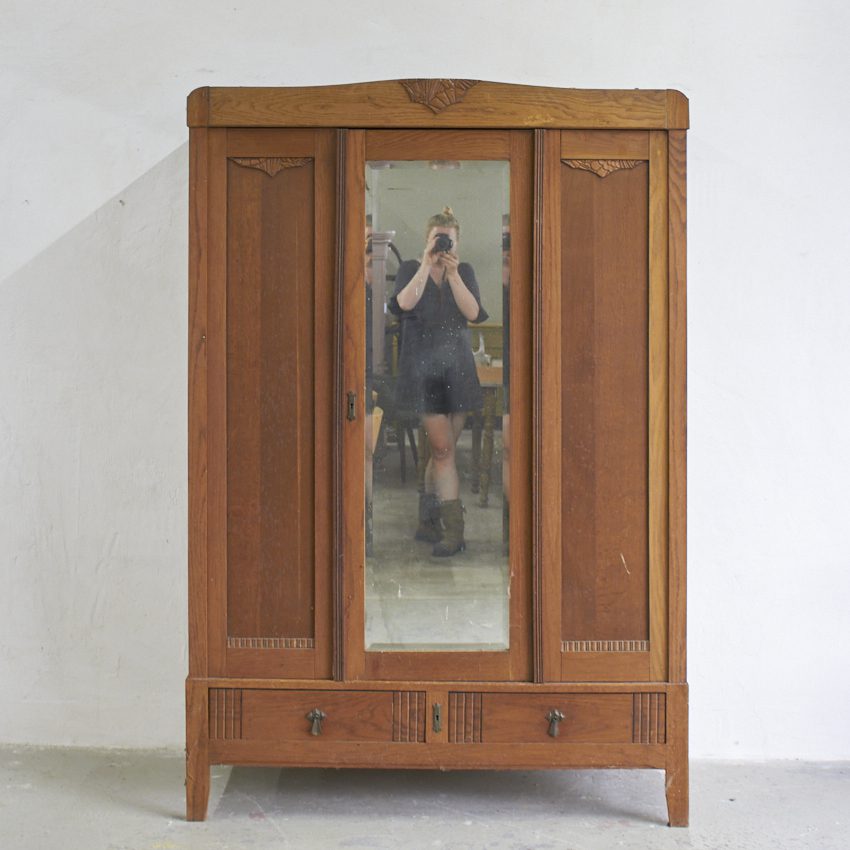 11063 vintage demontabele spiegel kast